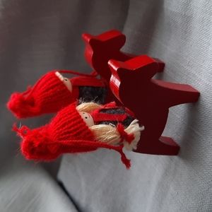 3/$10 Made in Sweden Wooden Christmas ornaments